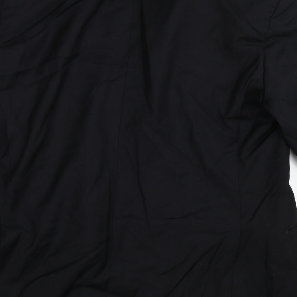 Preworn Mens Black Jacket Blazer Size 38