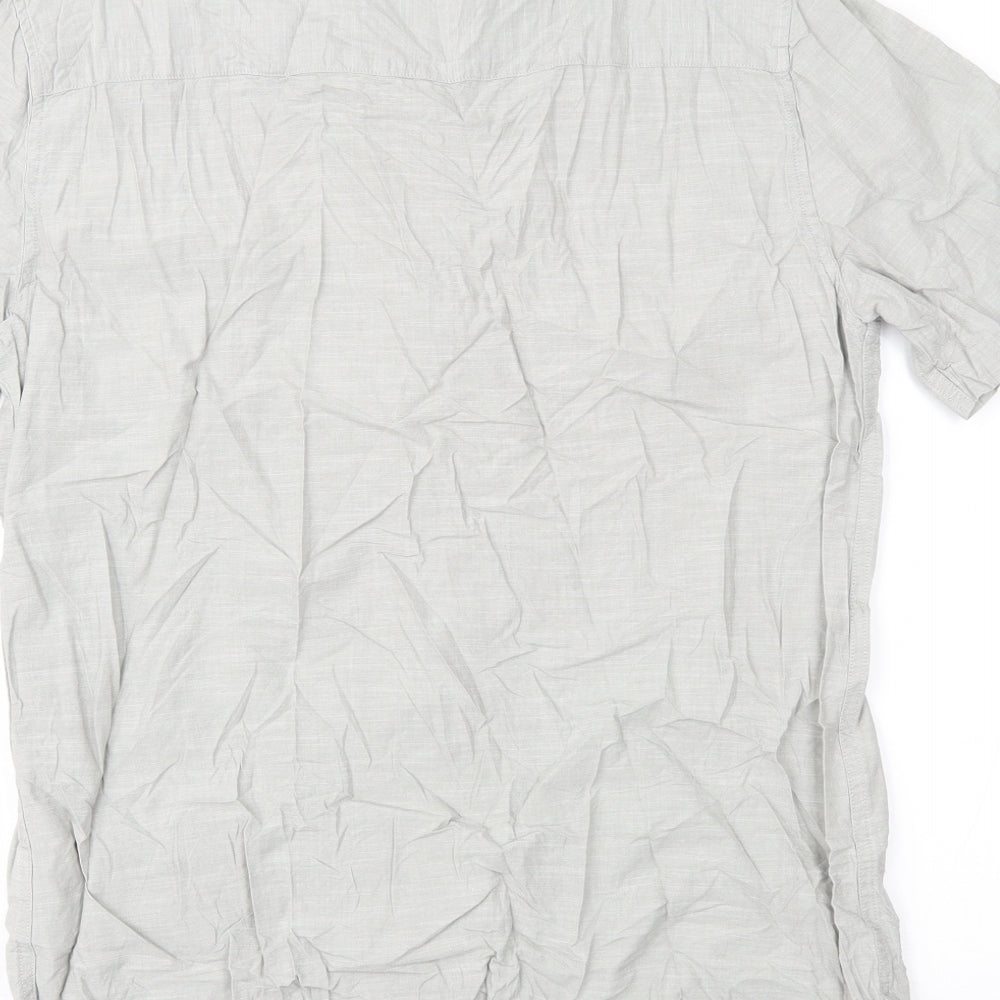 Topman Mens Grey Button-Up Size M
