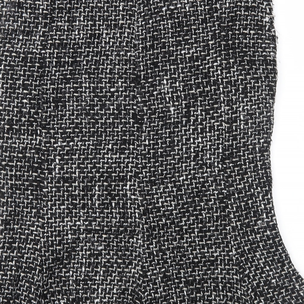 Made in Italy Womens Black Geometric Trumpet Skirt Size L