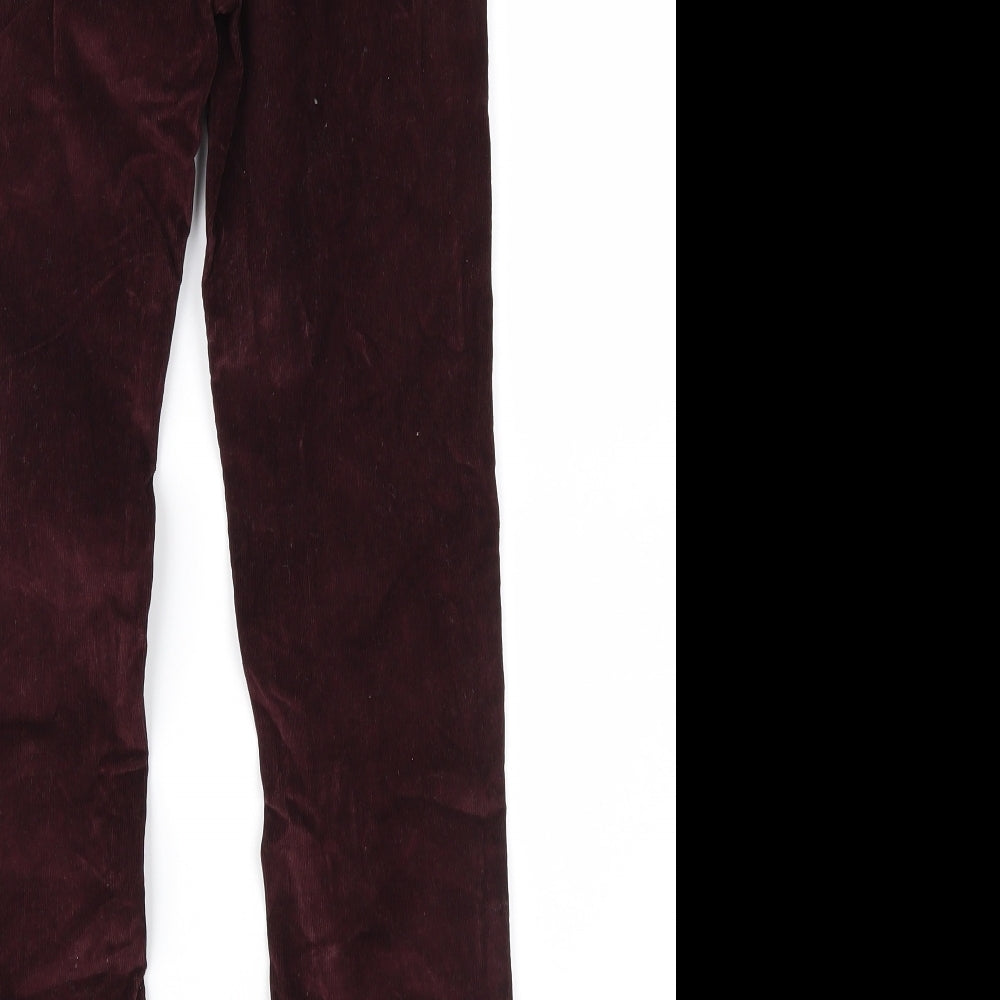 Topshop Womens Purple Corduroy Trousers Size 25 in L30 in
