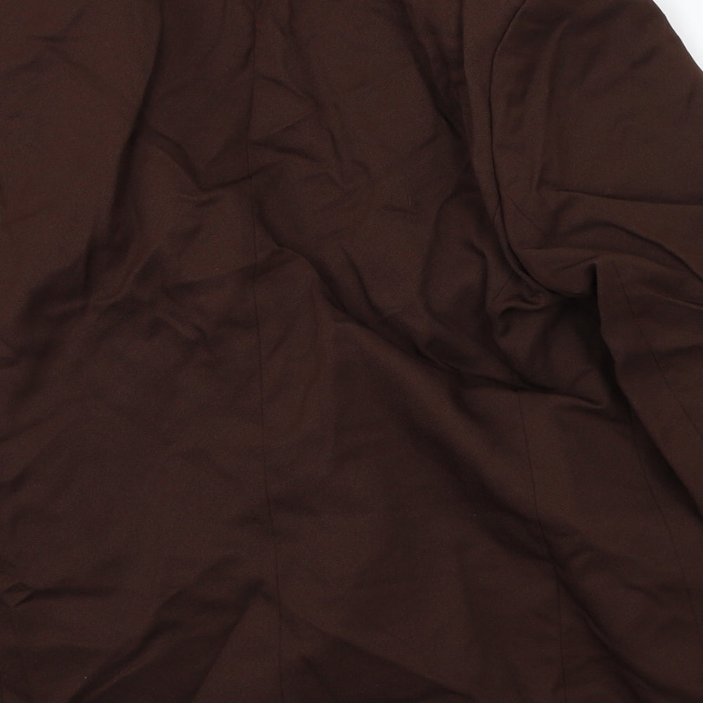 Slimma Womens Brown Jacket Suit Jacket Size 16