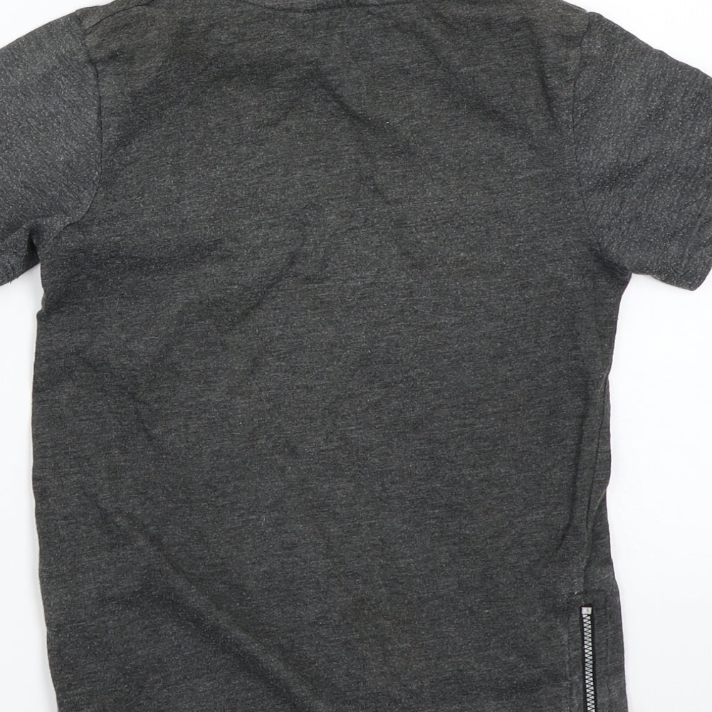 George Boys Grey Basic T-Shirt Size 6-7 Years