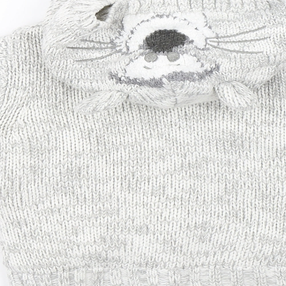 George Baby Grey Pullover Jumper Size 3-6 Months - Tigger