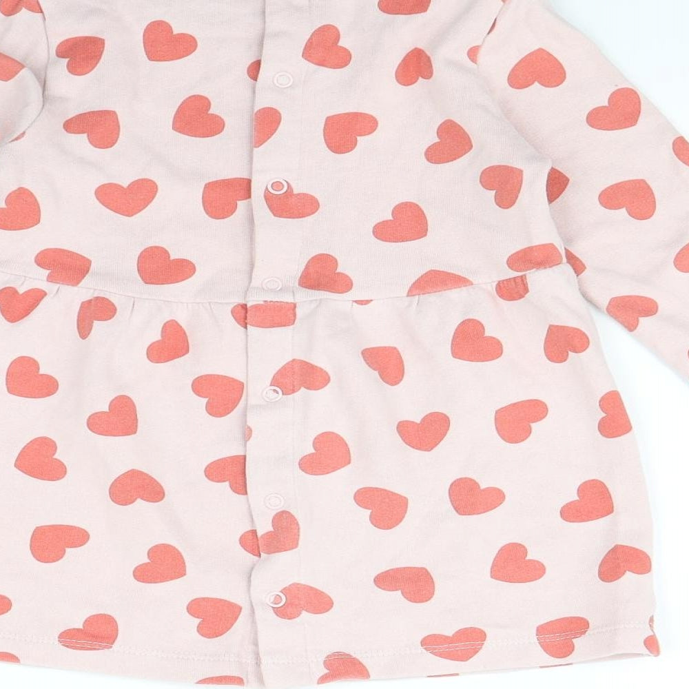 lulipu Girls Pink Spotted Fit & Flare Size 18 Months - Heart