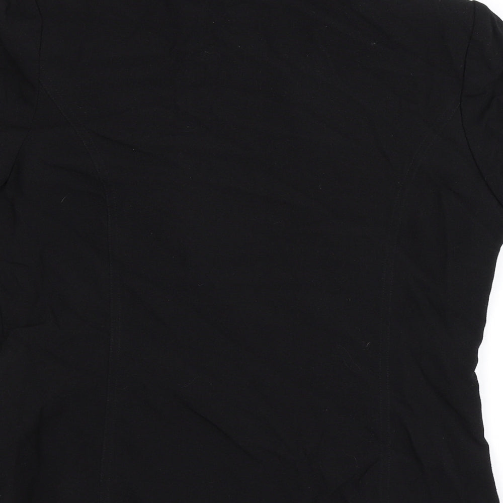 EWM Womens Black Crepe Jacket Size 10