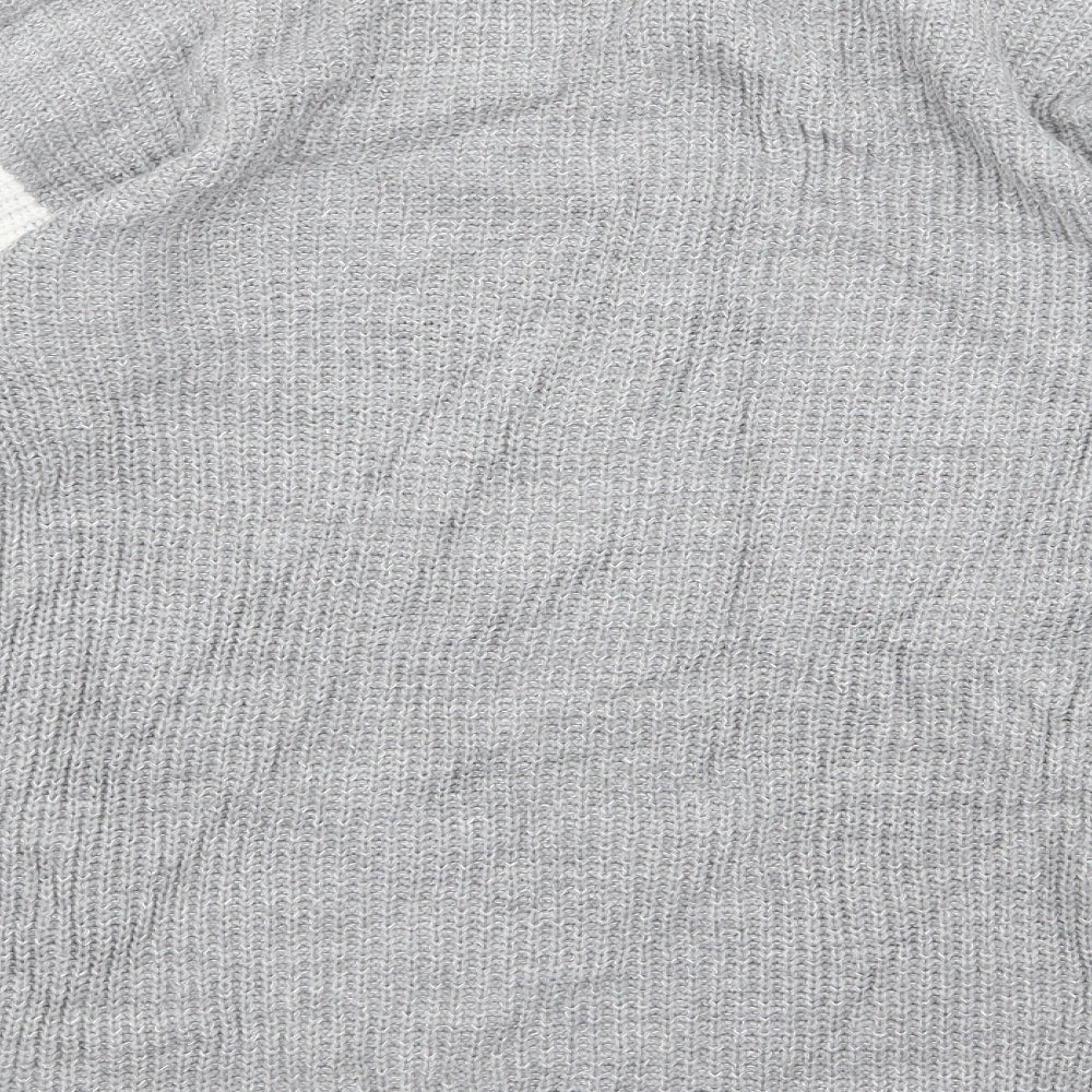 Boohoo Womens Grey Pullover Jumper Size S