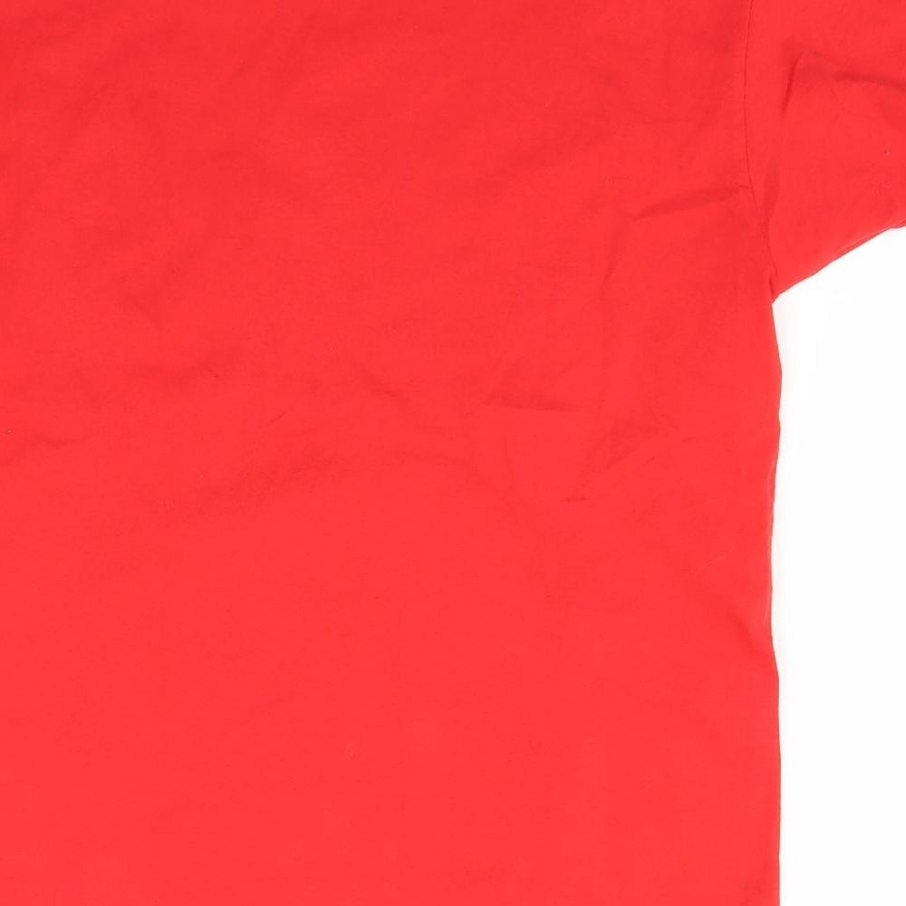 Fruit of the Loom Boys Red Basic T-Shirt Size 9-10 Years - christmas