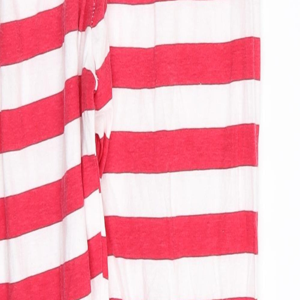 Preworn Girls Multicoloured Striped Cami Pyjama Pants Size 10-11 Years - christmas trousers