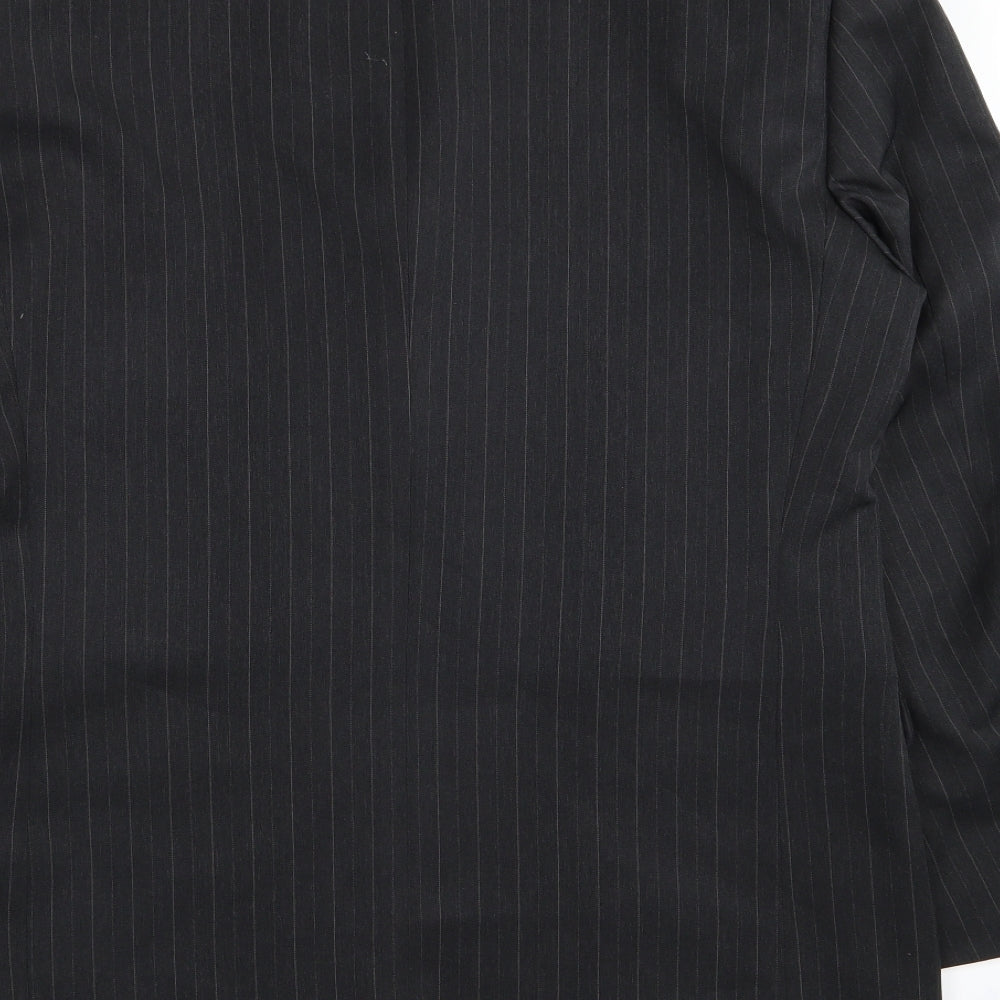 Taylor & Wright Mens Black Striped Jacket Blazer Size 40