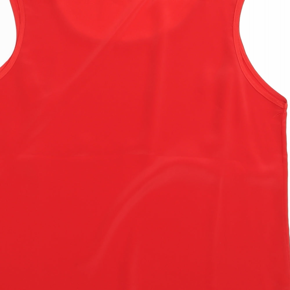 Extra fashion Womens Red Basic Blouse Size 18