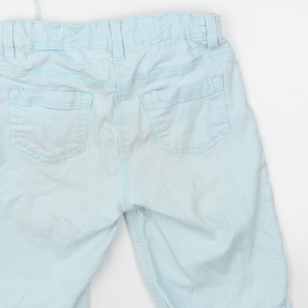 I LOVE DENIM Girls Blue Cut-Off Shorts Size 10 Years