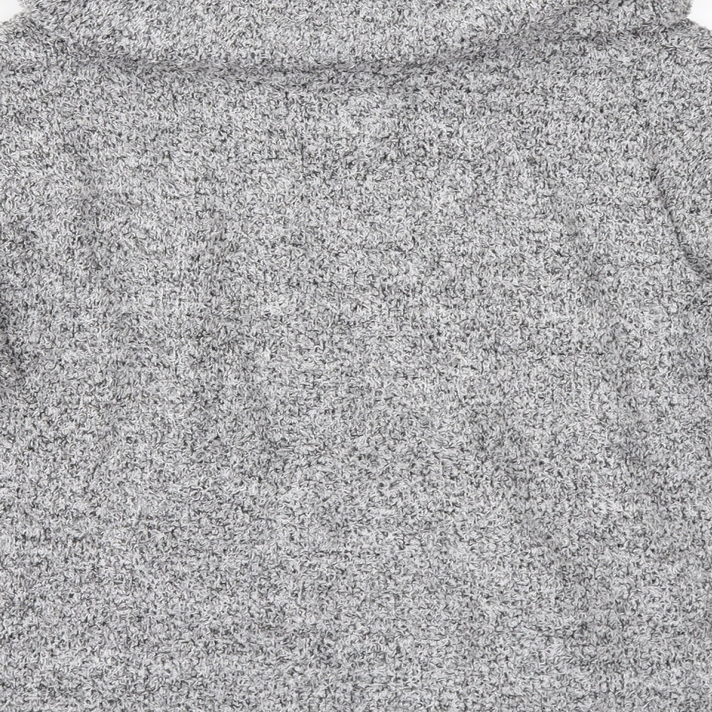 NEXT Womens Grey Solid Fleece Top Pyjama Top Size S