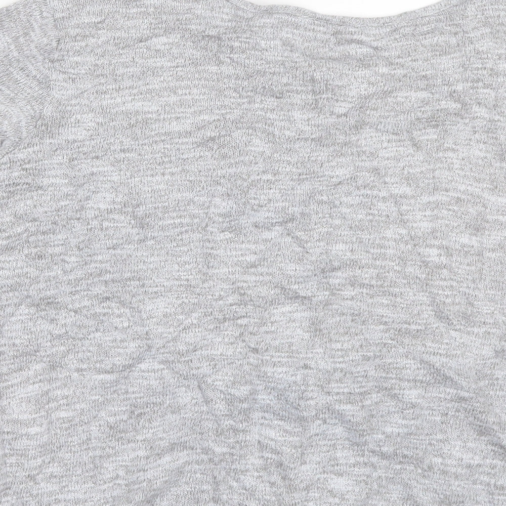 New Look Womens Grey Basic T-Shirt Size 10