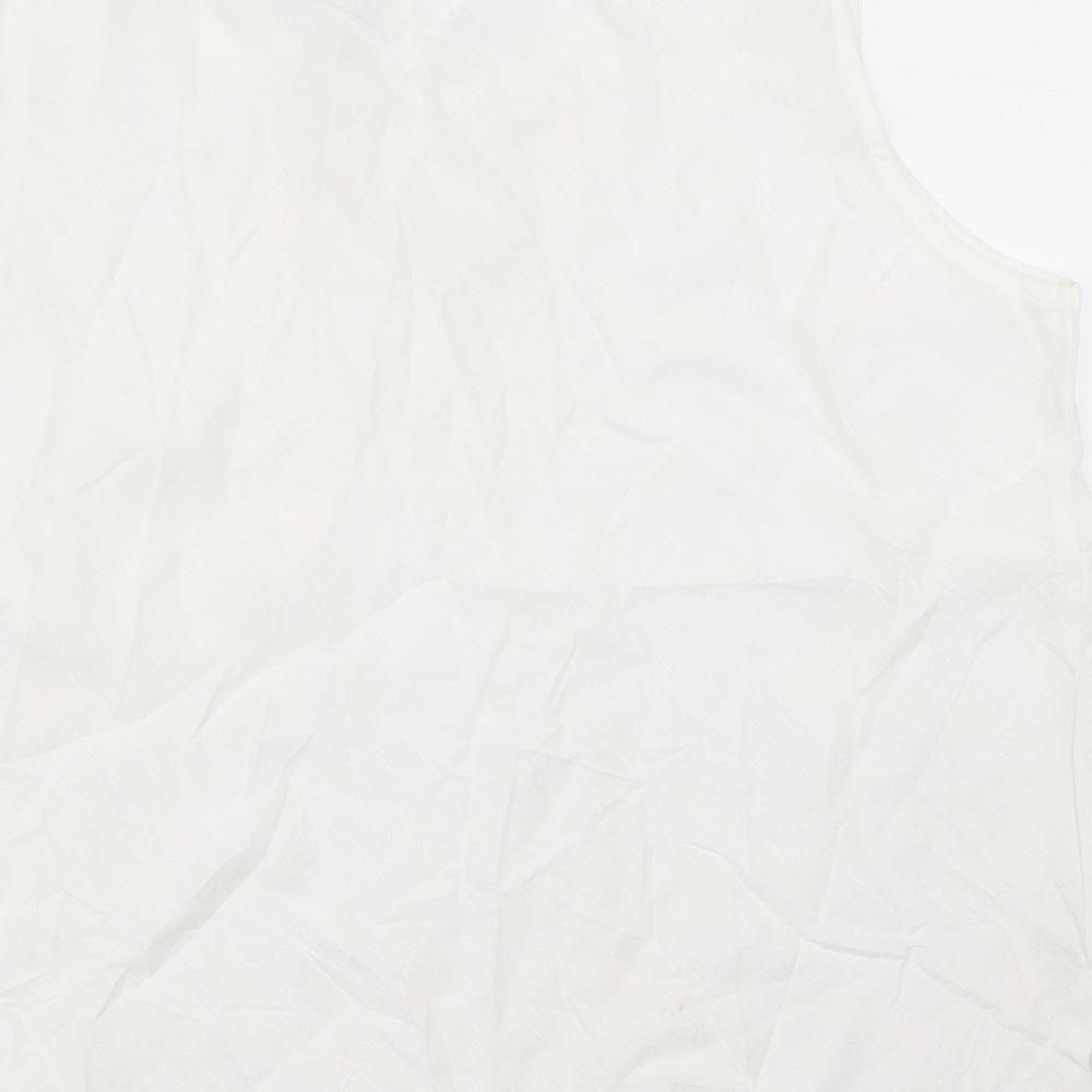 Happit Womens White Basic Tank Size 18