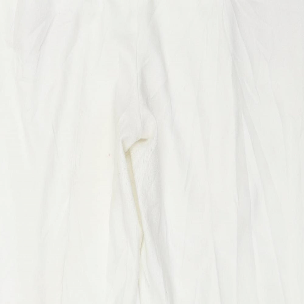 Marks and Spencer Womens White Trousers Size 12 L28 in