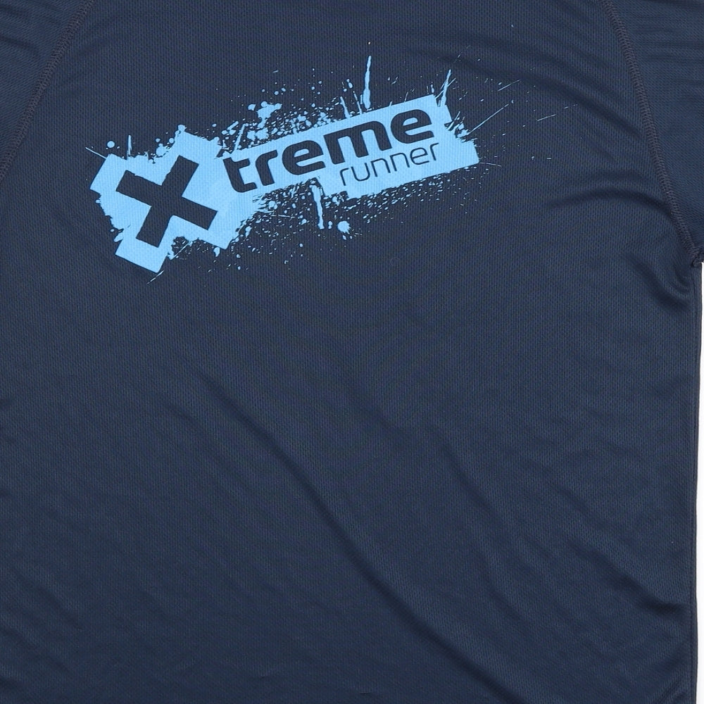 X Runner Mens Blue Basic T-Shirt Size S