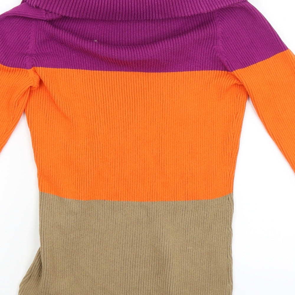 BPC Womens Multicoloured Striped Pullover Jumper Size S