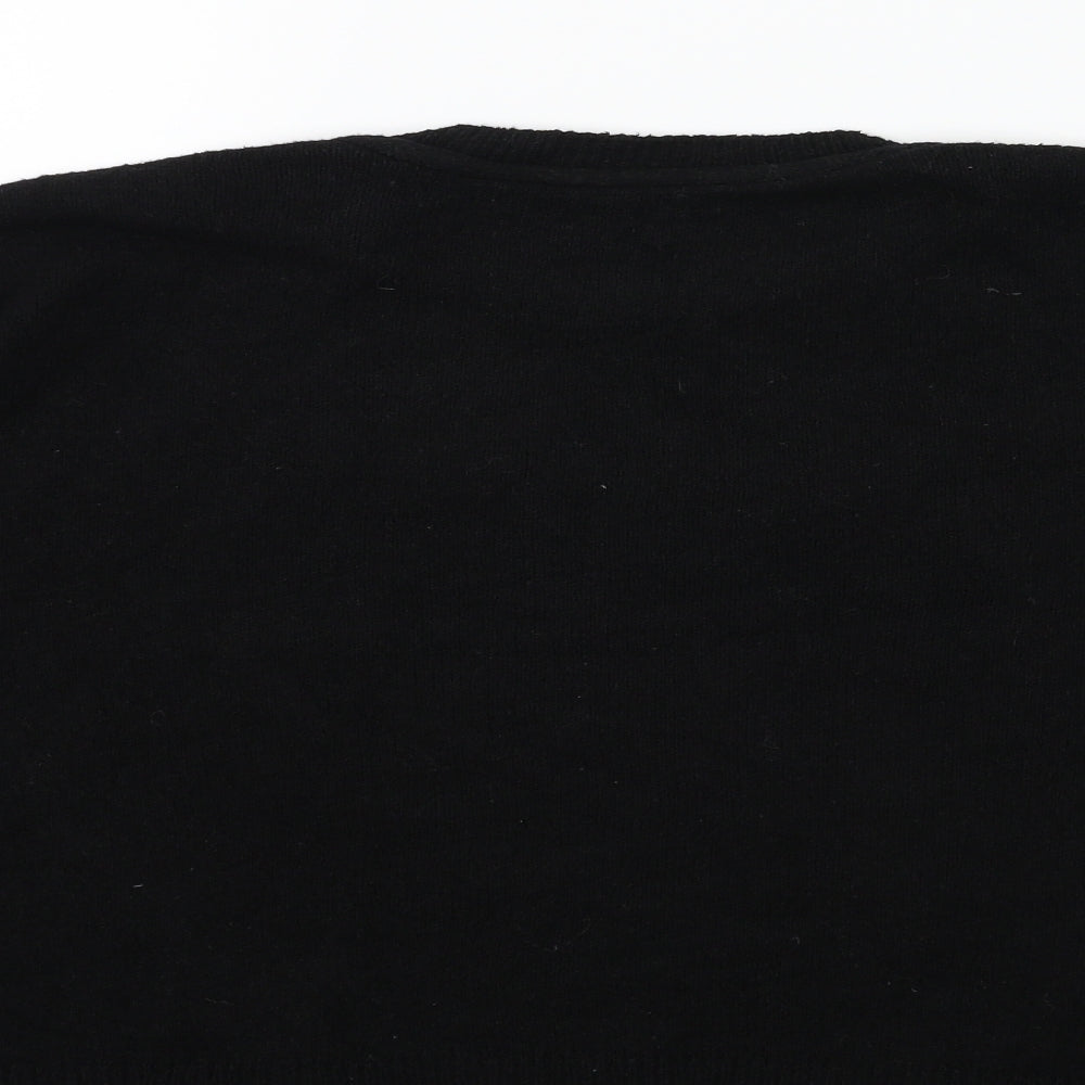 Preworn Womens Black Knit Pullover Jumper Size 16