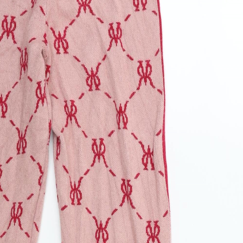 River Island Girls Pink Knit Sweatpants Trousers Size 9 Years