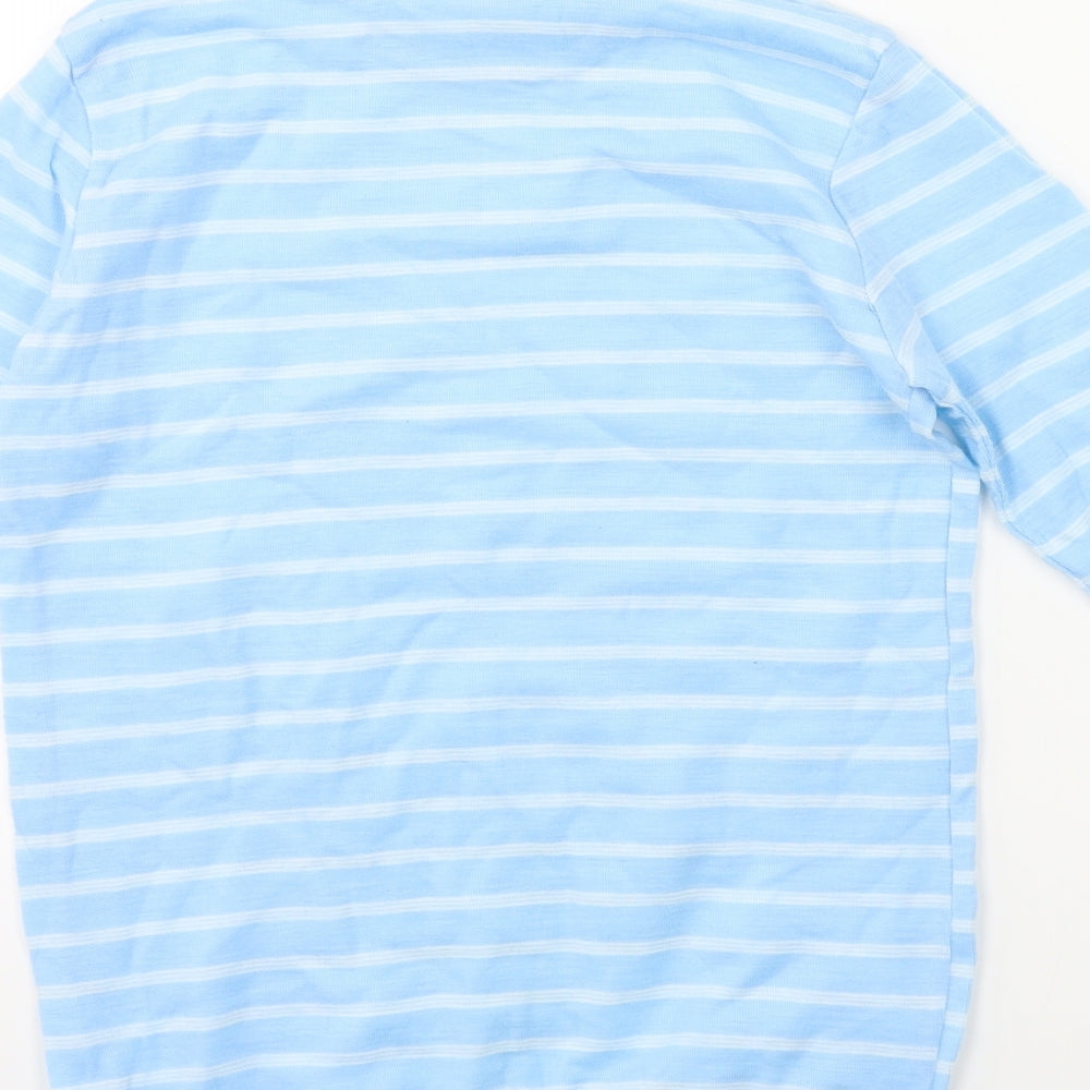 Rodeo Boys Blue Striped Basic T-Shirt Size 8 Years