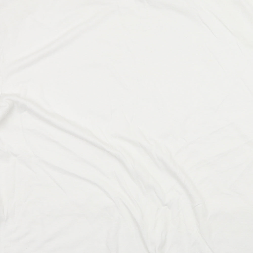 PARA Womens White Jersey Basic T-Shirt Size XL