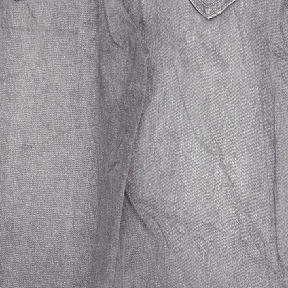 Gina Womens Grey Denim Skinny Jeans Size 34 in L27 in