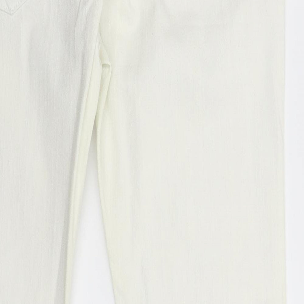 House of Denim Womens White Denim Skinny Jeans Size 12 L29 in