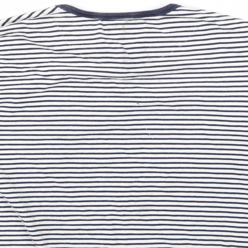 Pep & Co Boys Blue Striped Basic Casual Size 9-10 Years