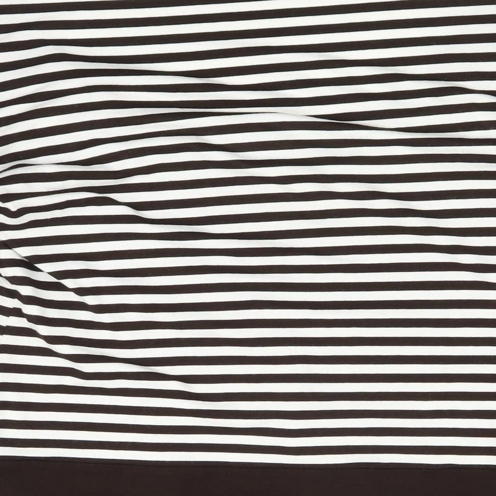 Marks and Spencer Womens Brown Striped Basic Blouse Size 12
