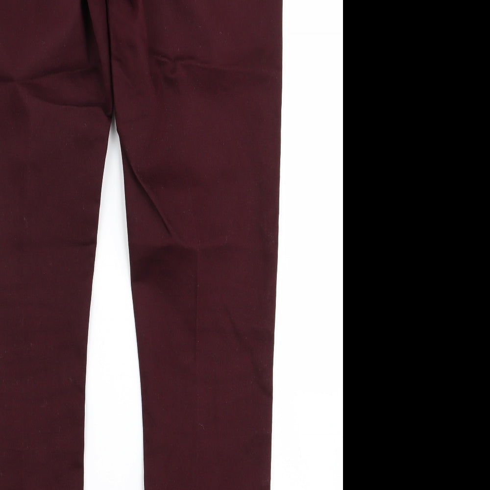yesyes Womens Red Skinny Jeans Size 14 L27 in - v