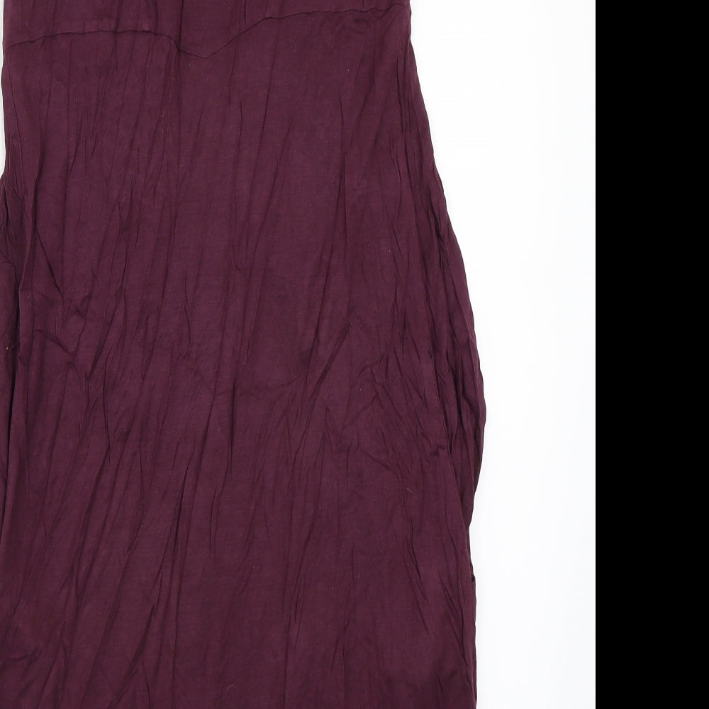 Topshop Womens Purple Rayon A-Line Size 10