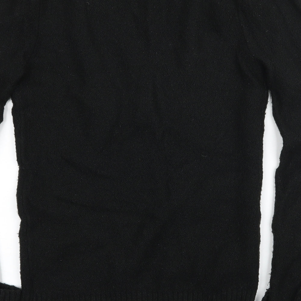 Topshop Womens Black Knit Pullover Jumper Size 8