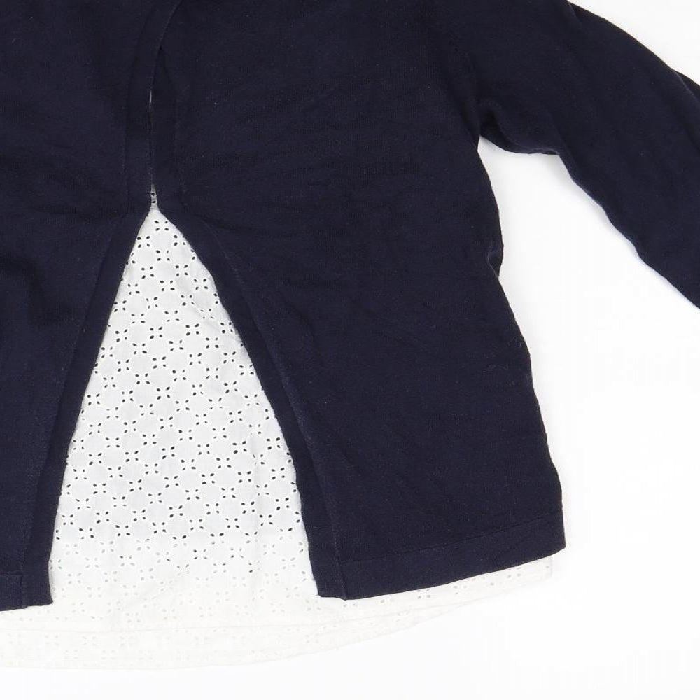 Bowden Womens Blue Knit Pullover Jumper Size M - open back