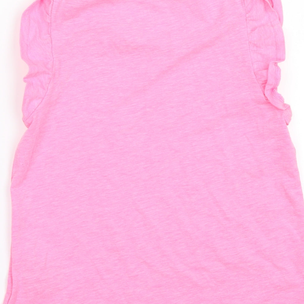 H&M Girls Pink Basic T-Shirt Size 7-8 Years