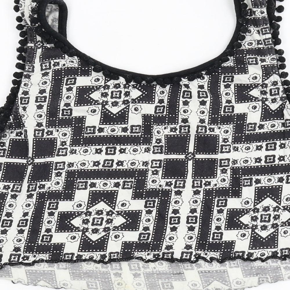 Topshop[ Womens Multicoloured Geometric Basic Tank Size 6