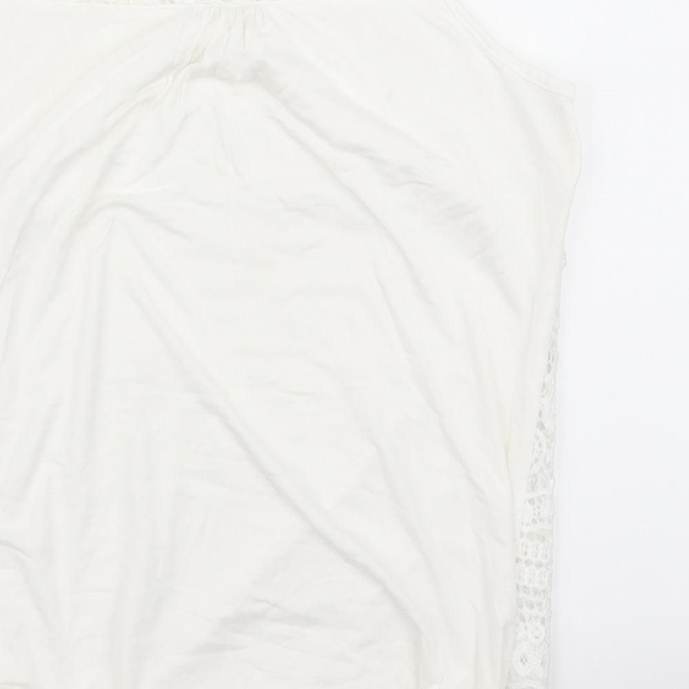 Preworn Womens White Basic Tank Size 12