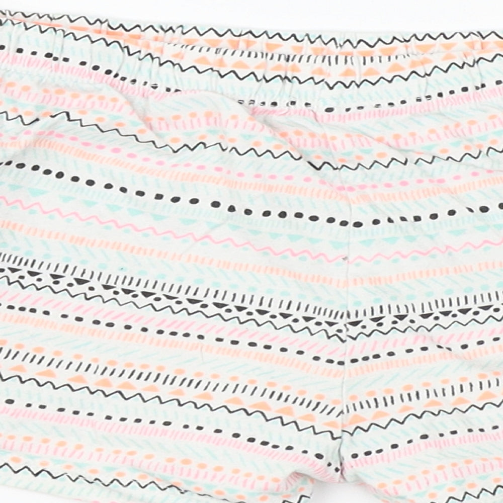 F&F Girls Grey Fair Isle Sleep Shorts Size 8-9 Years - elastic waist