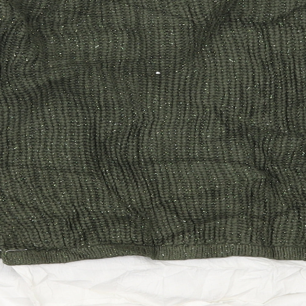 Marks and Spencer Girls Green Pullover Jumper Size 6-7 Years - shirt bottom