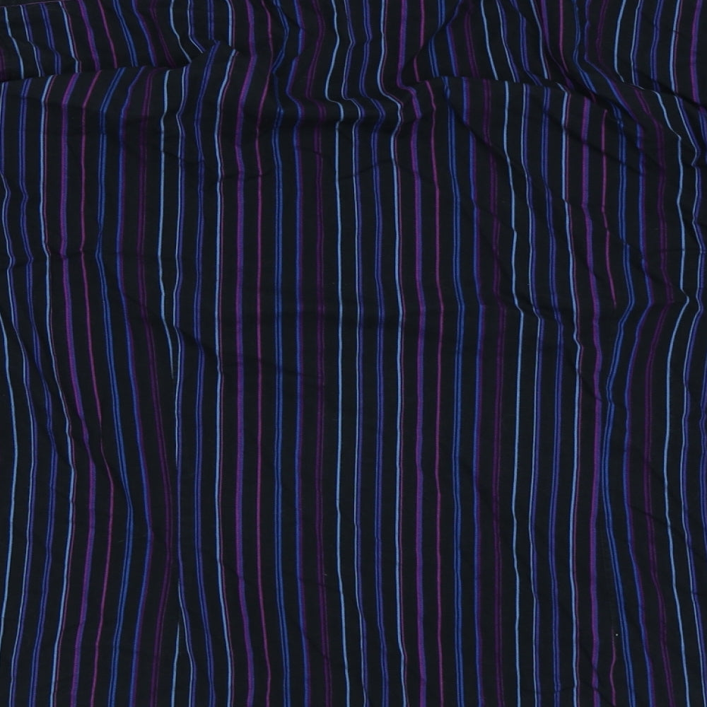 George Mens Purple Striped Button-Up Size 17