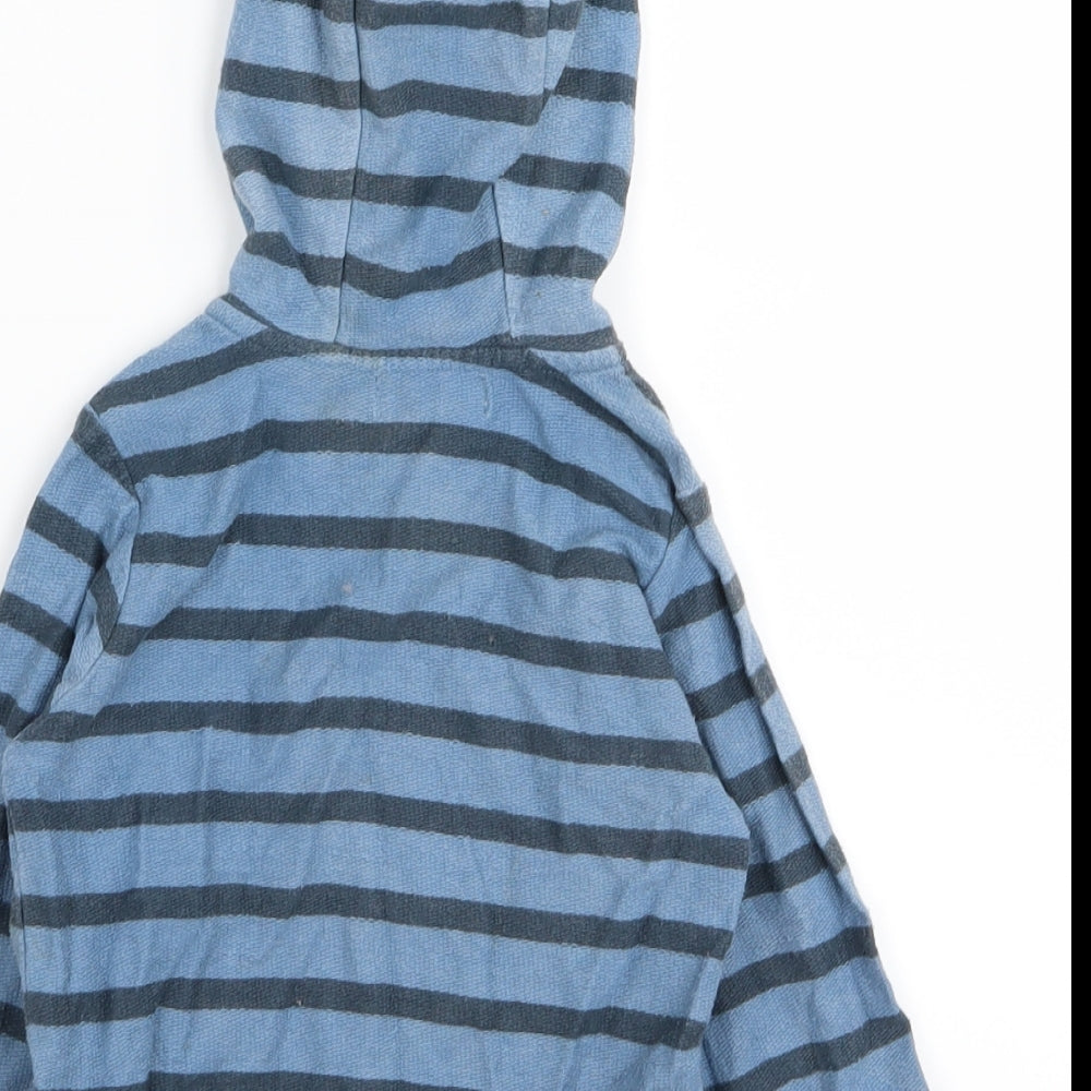 M&Co Boys Blue Striped Full Zip Jumper Size 18-24 Months