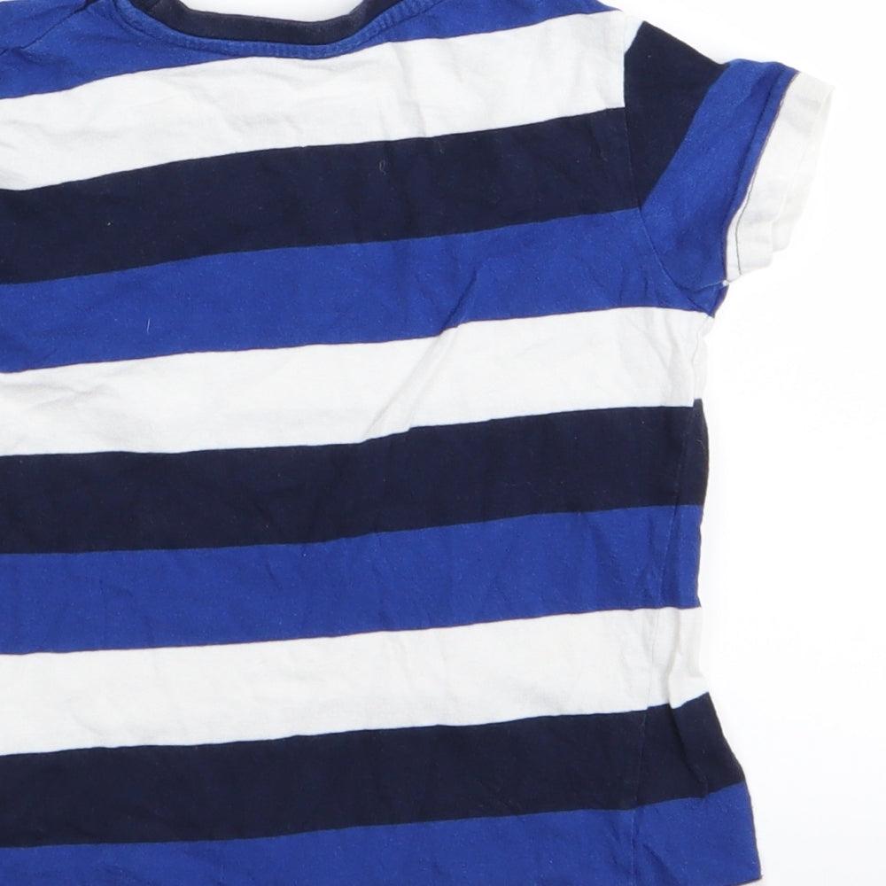 Primark Boys Blue Striped Basic T-Shirt Size 2-3 Years