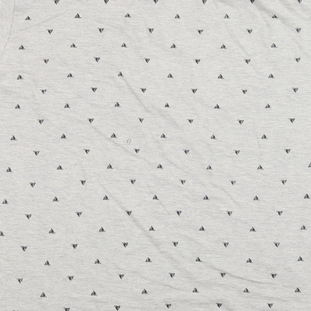 Peacocks Mens Grey Geometric T-Shirt Size M