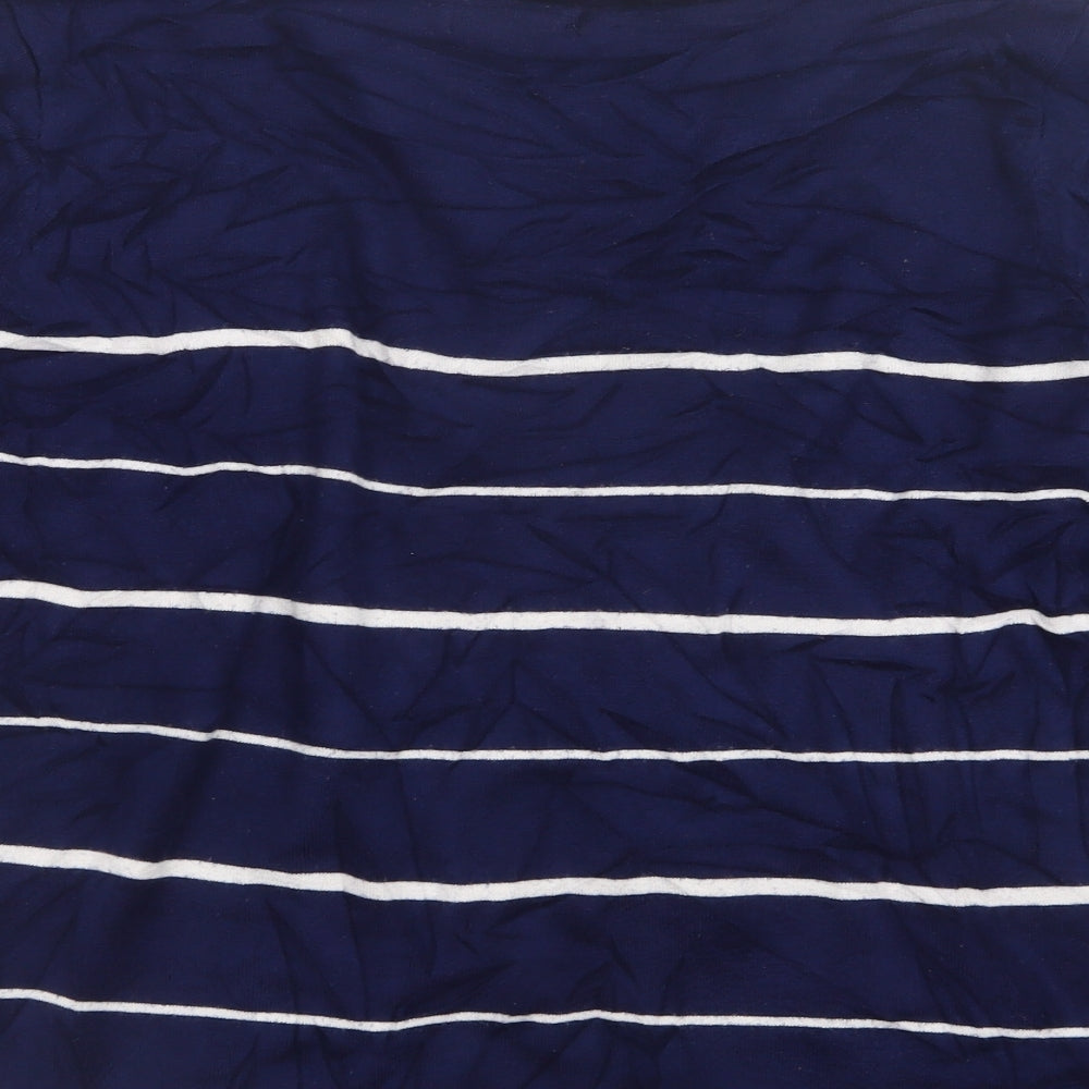 BM Womens Blue Striped Pullover Jumper Size L