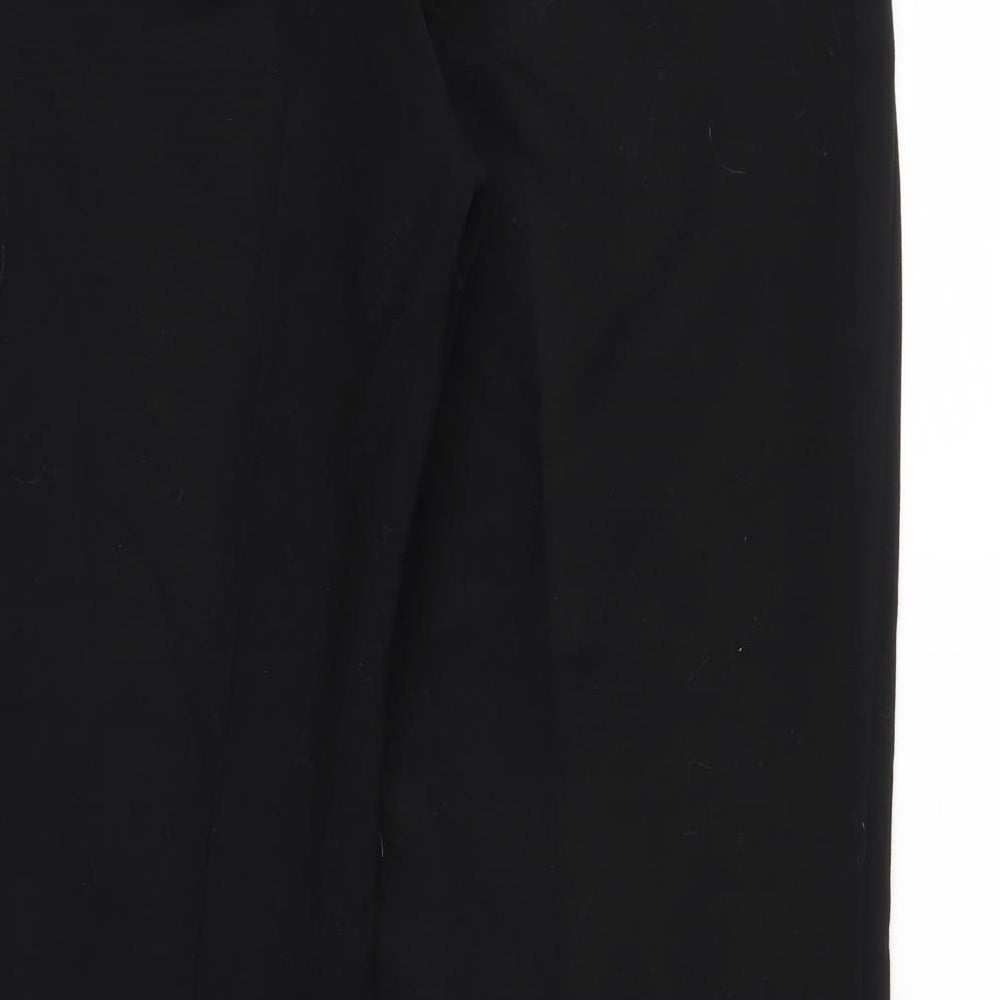 PER UNA Womens Black Houndstooth Trousers Size 10 L28 in