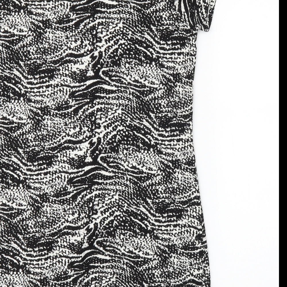BPC Womens Black Animal Print Bodycon Size L