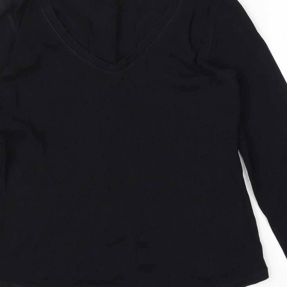 M&S Womens Black Basic Blouse Size 12