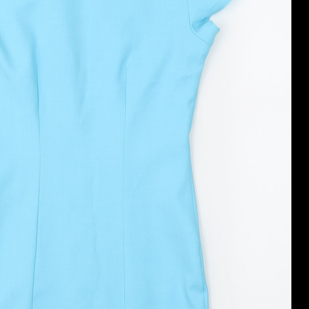 Florence Roby Womens Blue Tunic Blouse Size 8