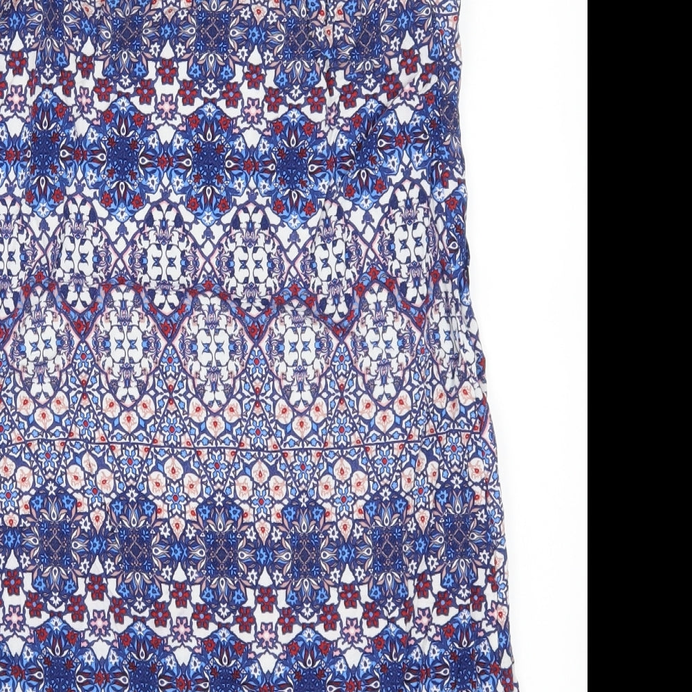Atmosphere Womens Blue Geometric Tank Dress Size 12