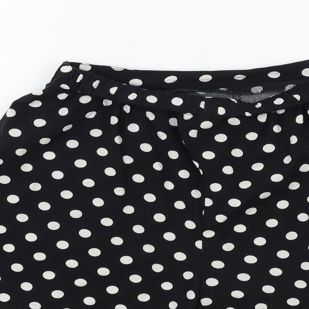 F&F Girls Black Polka Dot Sailor Shorts Size 6-7 Years