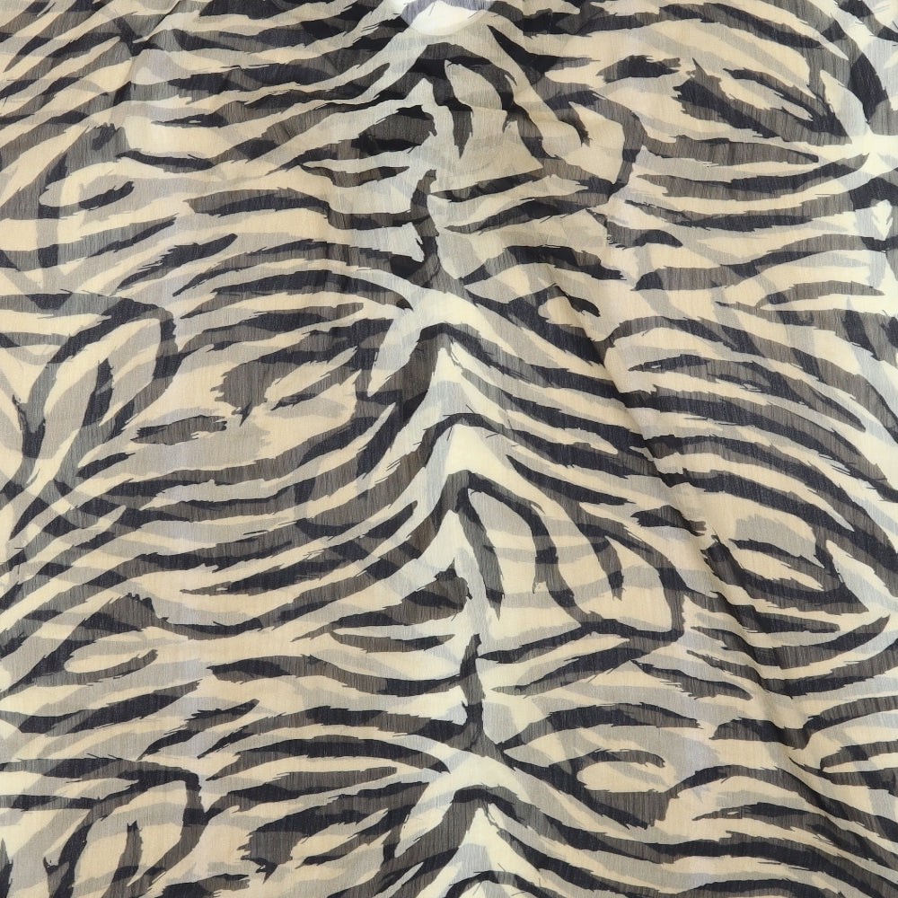 H&M Womens Brown Striped Chiffon Kaftan Size 6 - Beach wear